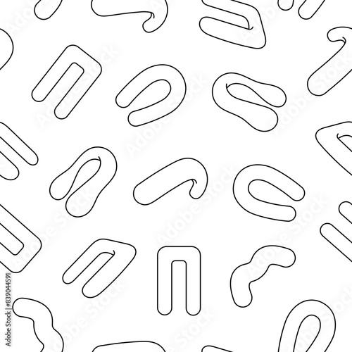 Body pregnancy pillow. Seamless pattern. Coloring Page. Comfortable orthopedic device for sleeping and relaxing. Hand drawn style. Vector drawing. Design ornaments.