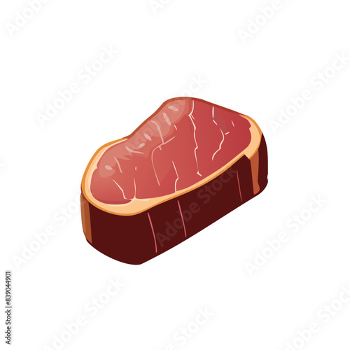 Raw Steak Meat Cut Vector