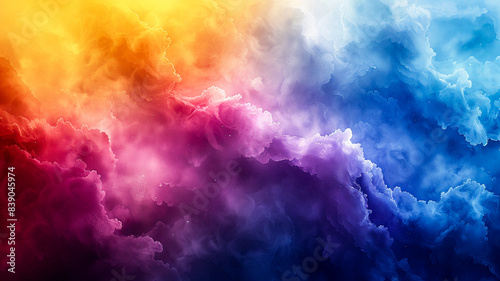 A vibrant rainbow background with soft gradients blending seamlessly between the colors photo
