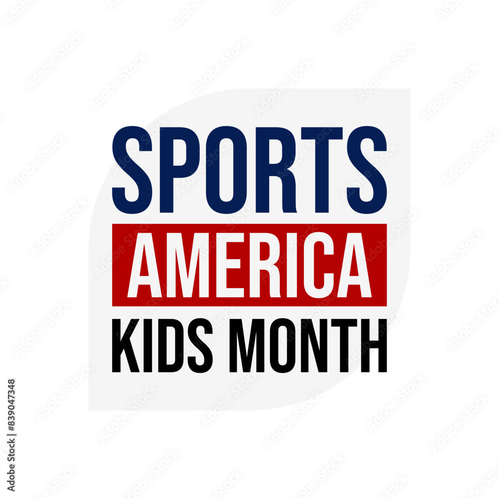 Sports America Kids Month Holiday Concept Vector Sports America Kids Month Holiday Concept Vector