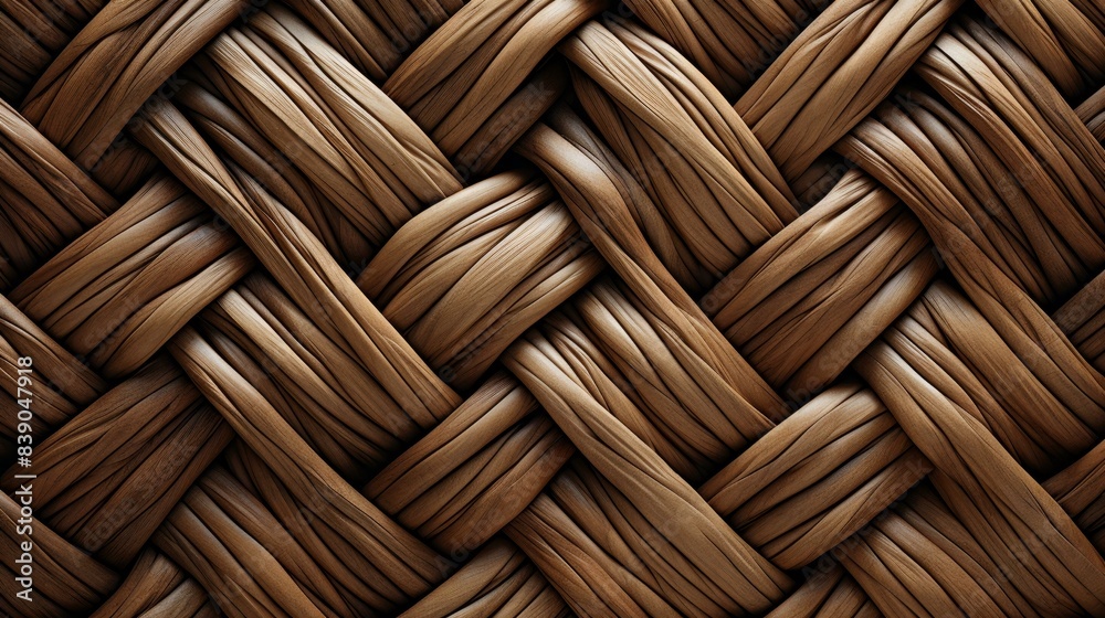 Explore elegant rattan weave artwork with organic shapes, flat texture, intricate patterns, and highresolution for seamless design projects.