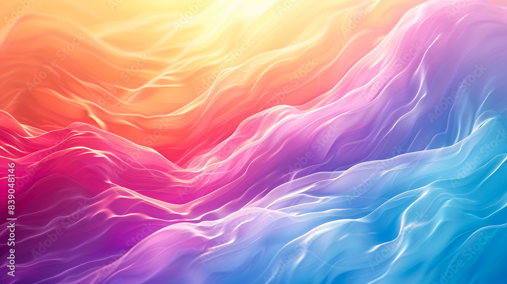Fototapeta premium A vibrant rainbow background with soft gradients blending seamlessly between the colors