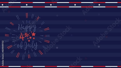 Happy July 4th Independence Day Background Animation