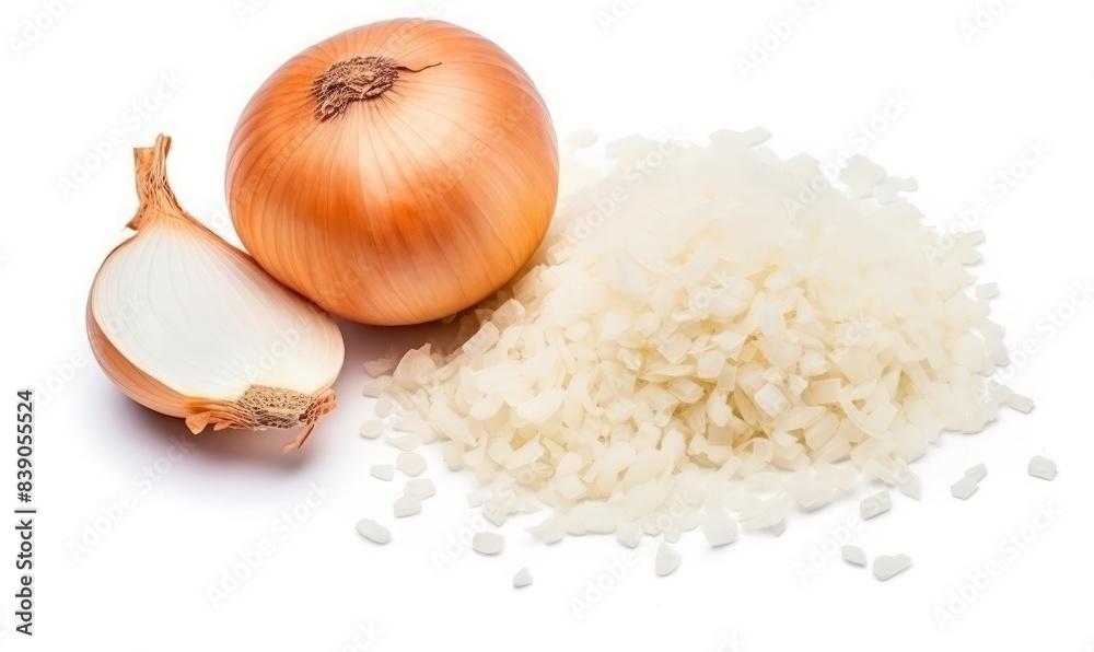 White background featuring sliced bombai garlic White background featuring sliced bombai garlic