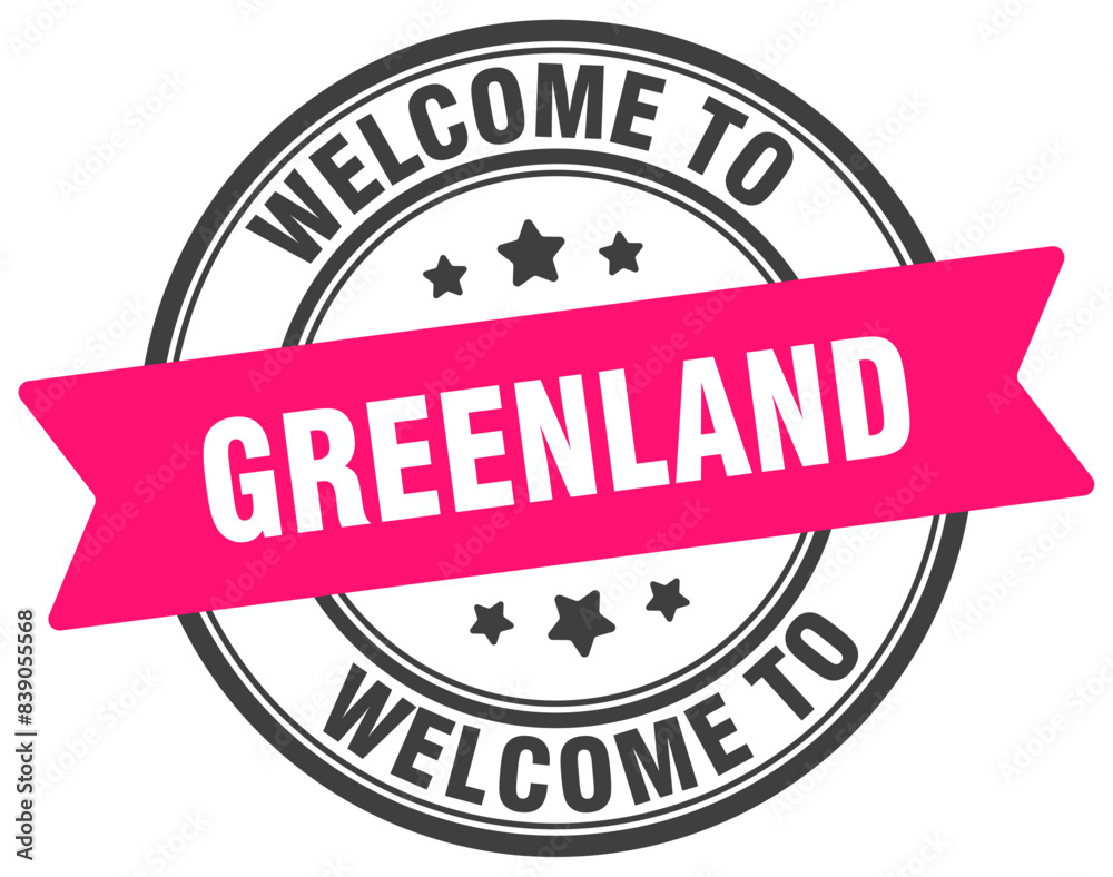 Fototapeta premium Welcome to Greenland stamp. Greenland round sign