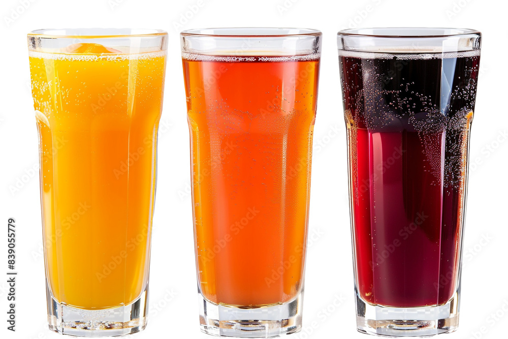 Fruit juice in glass isolated on transparent background Fruit juice in glass isolated on transparent background