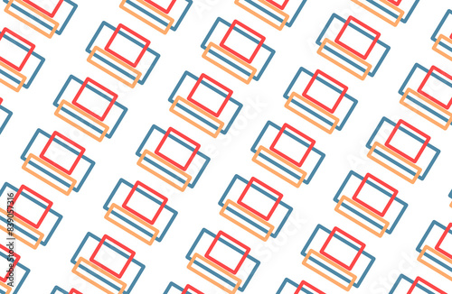 Abstract seamless square geometric pattern background.