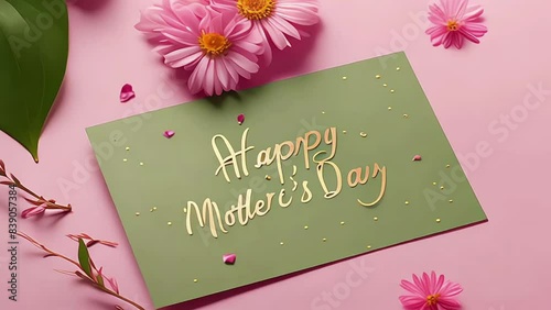
Animation beautiful greeting card 