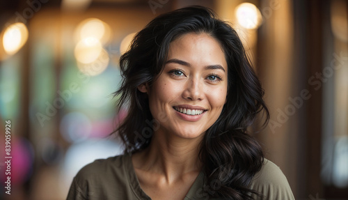 Portrait of a smiling asian woman