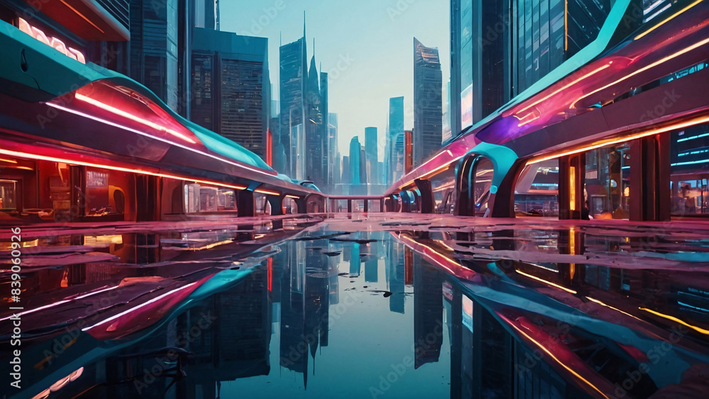 Futuristic cities. Neat and clean look. Futuristic cities. Neat and clean look.