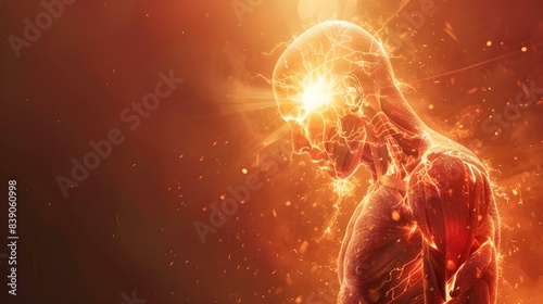 Headache conceptual 3d illustration