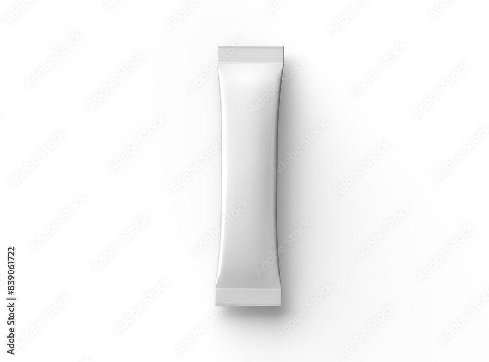 3d rendering of a glossy sachet packaging stick for your product on a transparent background 3d rendering of a glossy sachet packaging stick for your product on a transparent background