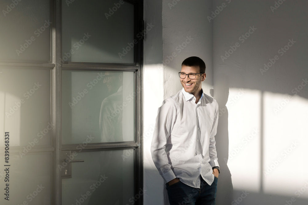Portrait of a young man wearing glasses Portrait of a young man wearing glasses