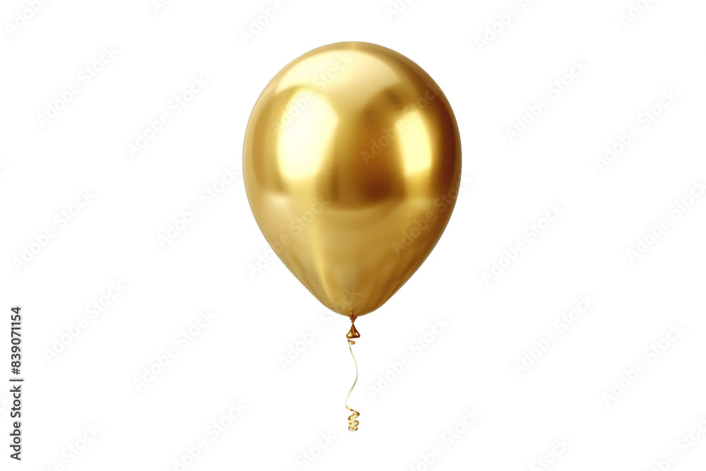 Golden balloons isolated on transparent background Golden balloons isolated on transparent background