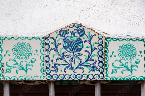 Moorish islamic tile design close up texture background