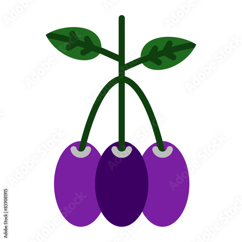 Java plum Flat icon