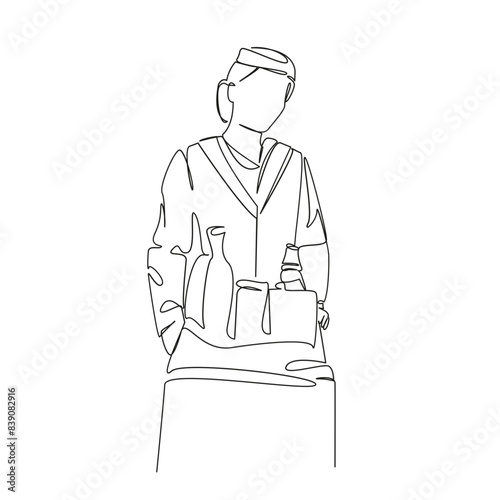 flight attendant on plane with drinks cart