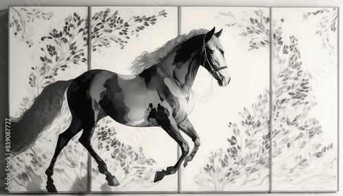 Wild Spirit: Horse Panel Wall Art for Modern Homes