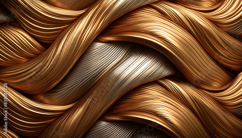 Gold color wave style abstract background