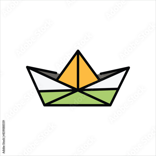 Paper Boat vector icon © vector squad