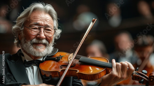 old man playing violin