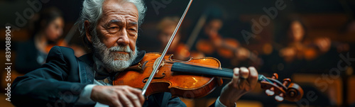old man playing violin