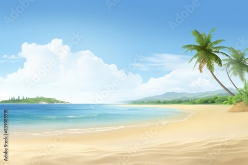 Tropical summer beach nature landscape outdoors.