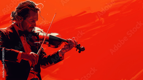 man playing violin