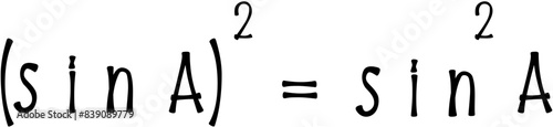 Square of trigonometric functions
