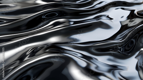 Luxurious Black and charcoal background with satin drapery,Abstract Modern Business Background wallpaper background golden with black wavy lines
