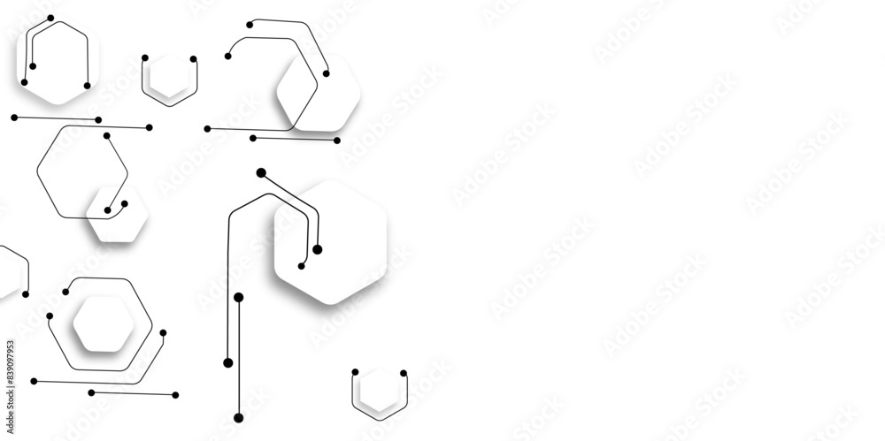 Vectors white background hexagon pattern abstract elements design. Creative idea of modern design with abstract geometric background Vectors white background hexagon pattern abstract elements design. Creative idea of modern design with abstract geometric background