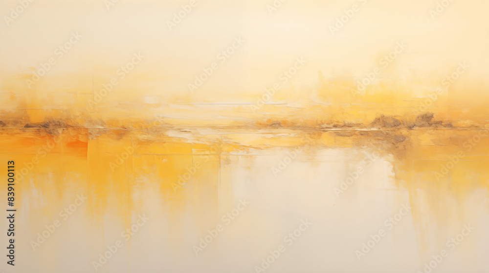 Fototapeta premium Abstract landscape art in golden hues