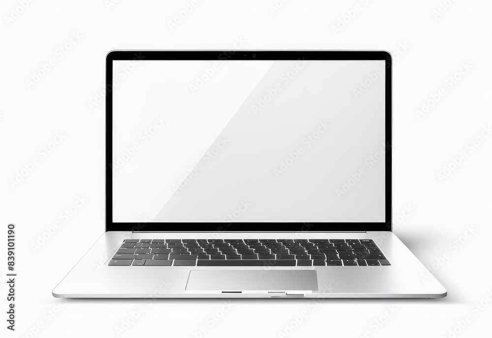 white screen laptop mockup isolated on white background. white screen laptop mockup isolated on white background.