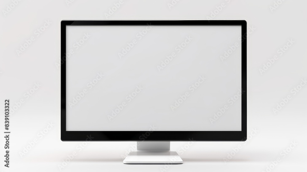 Computer screen Laptop with blank screen. Simple design Computer screen Laptop with blank screen. Simple design