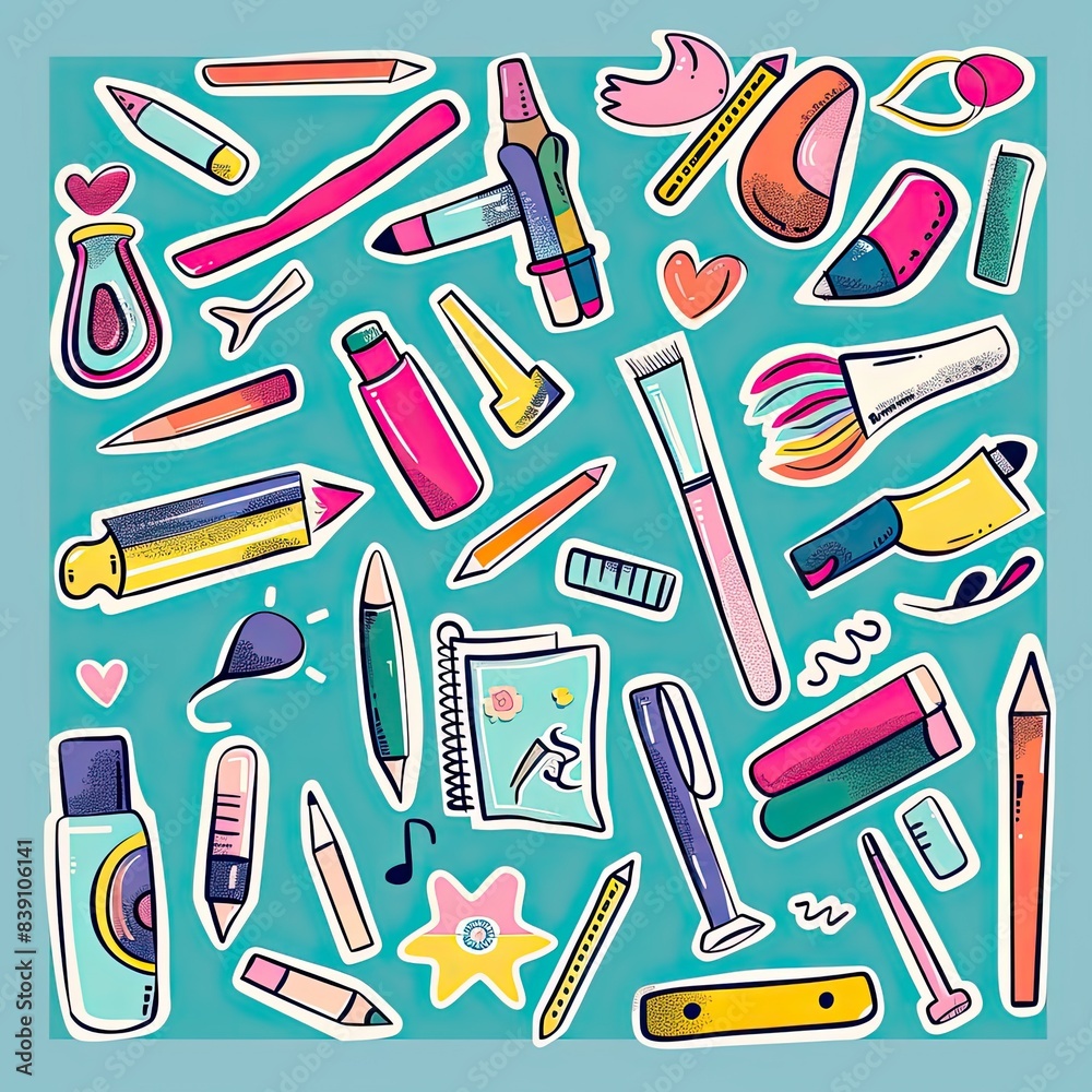 stickers Use vibrant and cheerful colors to capture stickers Use vibrant and cheerful colors to capture