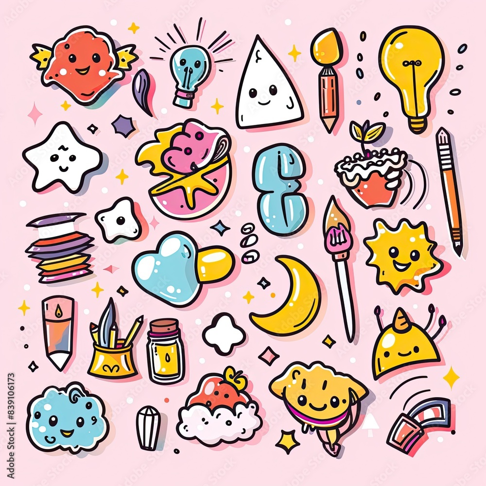 stickers Use vibrant and cheerful colors stickers Use vibrant and cheerful colors