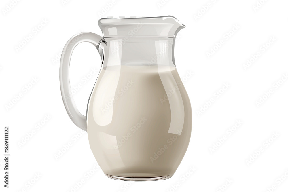 Jug of milk isolated on transparent background Jug of milk isolated on transparent background