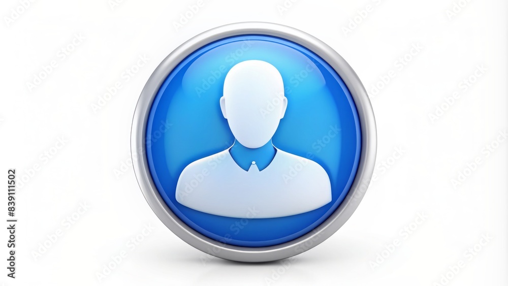Sleek modern 3d simple user icon isolated on white background realistic vector illustration representing person or people gui element avatar sign symbol for user profile picture interface. Sleek modern 3d simple user icon isolated on white background realistic vector illustration representing person or people gui element avatar sign symbol for user profile picture interface.