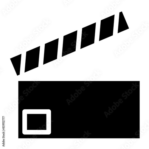 movie clapper glyph 