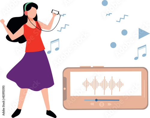 The girl is getting love from her podcast.
