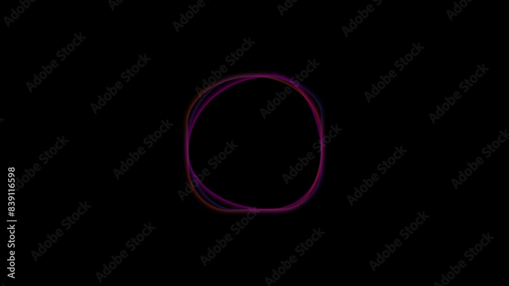 Circular bright neon sign with a glowing gas filling, perfect for web design elements Circular bright neon sign with a glowing gas filling, perfect for web design elements