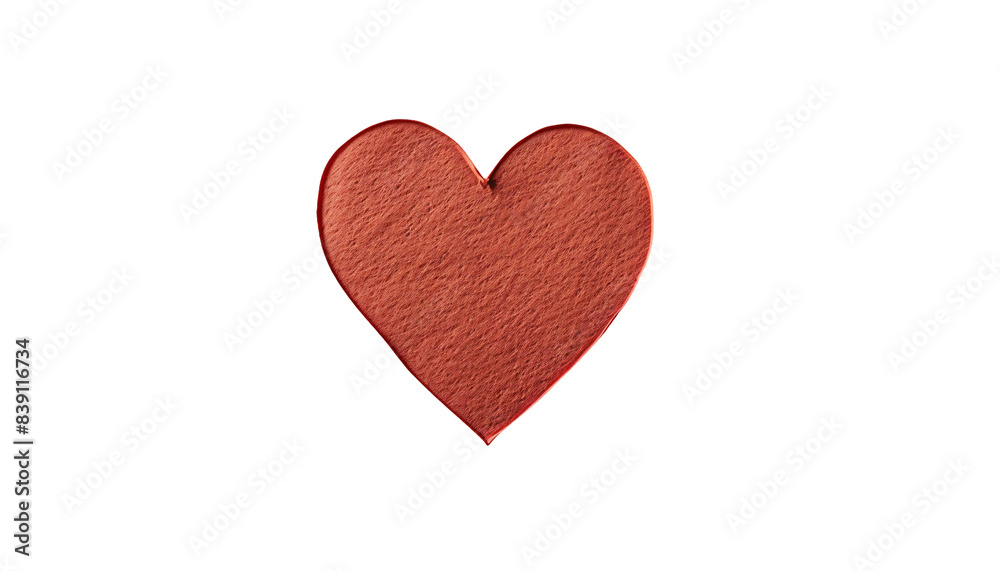 Red heart shape sticker die cut PNG style isolated on white and transparent background Red heart shape sticker die cut PNG style isolated on white and transparent background