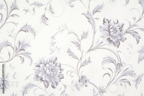 Vintage pattern muted white graphics dessert wedding.