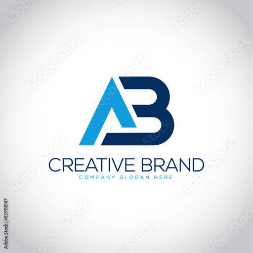 AB, BA, A, B, Abstract Letters Logo for company and  Brand.