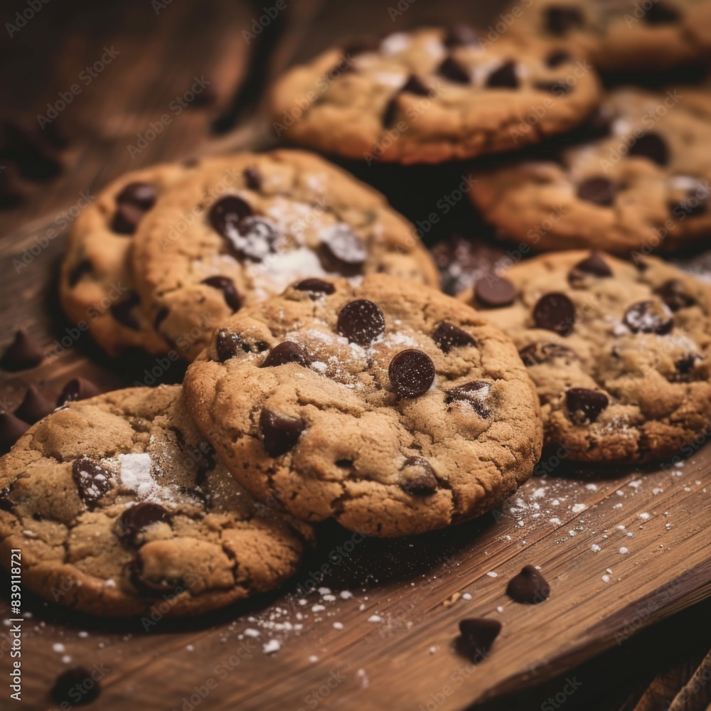cookies on a wooden surface cookies on a wooden surface