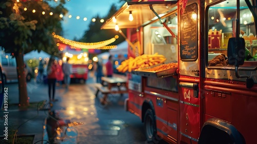 food truck in city festival, selective focus  © Shahriyar