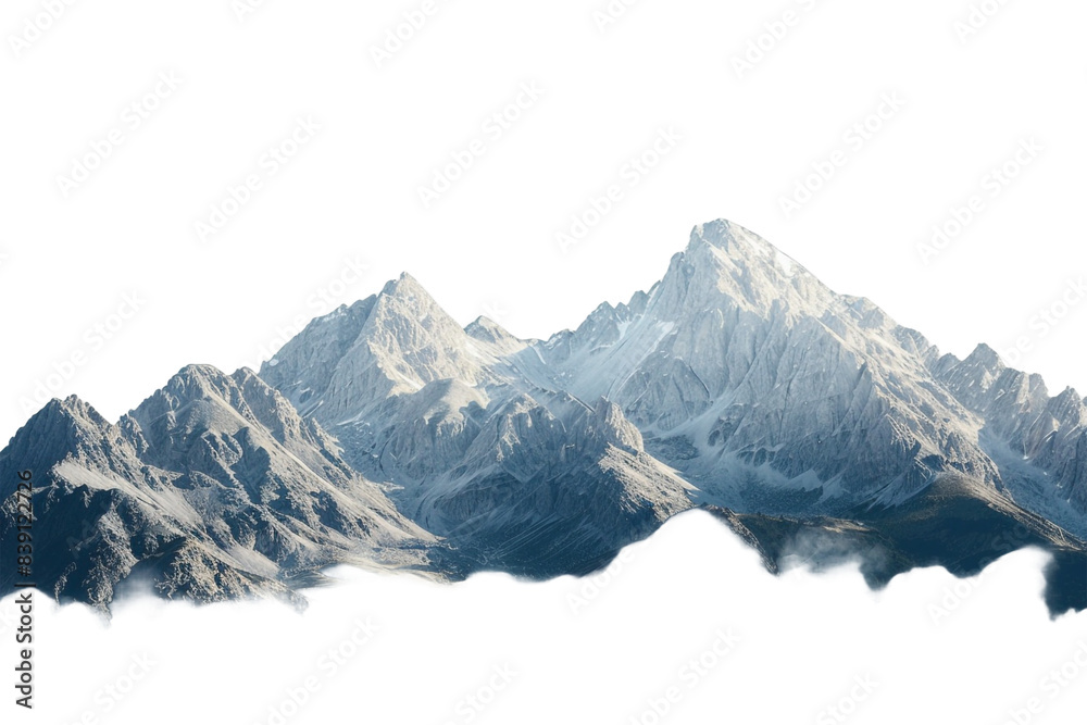 Fototapeta premium Mountains isolated on transparent background