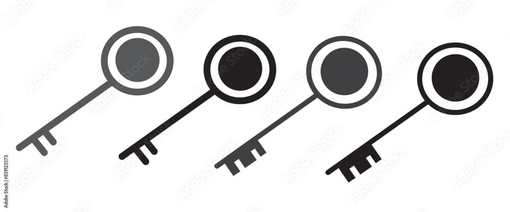 Key free icon Set silhouette. Vector illustration. Key free icon Set silhouette. Vector illustration.