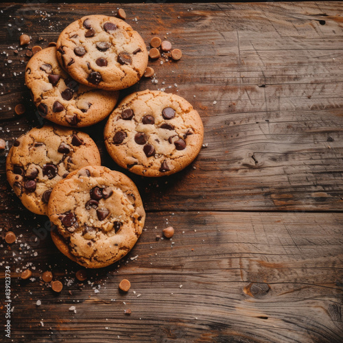 cookies on a wooden surface