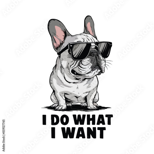 dog and illustration  t-shirt design